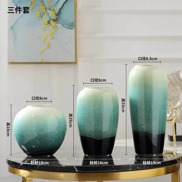 장식미니어처 모던 중식 거실 도자기 꽃병 심플 현관 꽃꽂이 장식품 실내 술장 수배, T04-미인 술주정 뱅이 3세트(미포함 플라워)