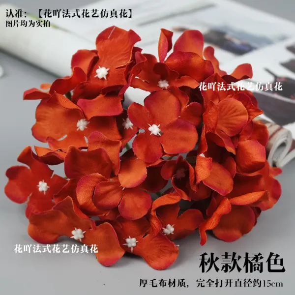 오렌지 모조꽃 풀잎 고급 예화길 블랙 장미주 레드 가짜 꽃, 30수볼술수 무10