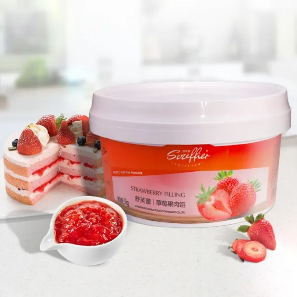 Souffle 딸기 과육이 들어있는 딸기잼 딸기 퓨레 필링 3kg