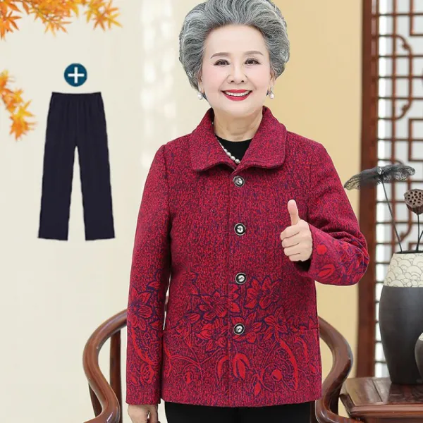 리에송 가을외투 중노년층 코트 여성 6070 세 아내 마담 엄마옷 할머니룩 가을옷 커버