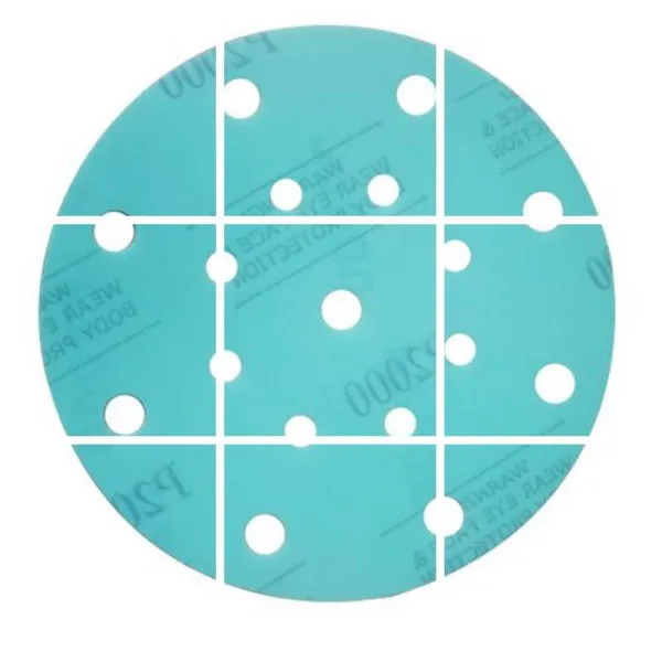 줄기 6인치 17공 샌딩 광택제거 원형그릇 접착 150mm 플란넬 등 융털 화이트 화이바 태양 6인치 17 공 1500