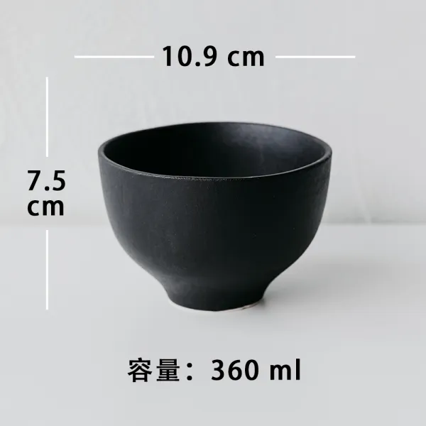 경아몰 AHAHOME 북유럽바란스 블랙 샌딩 거칠다 질감 가정용 밥공기 맛 급증 국공기, B급 B급 언발