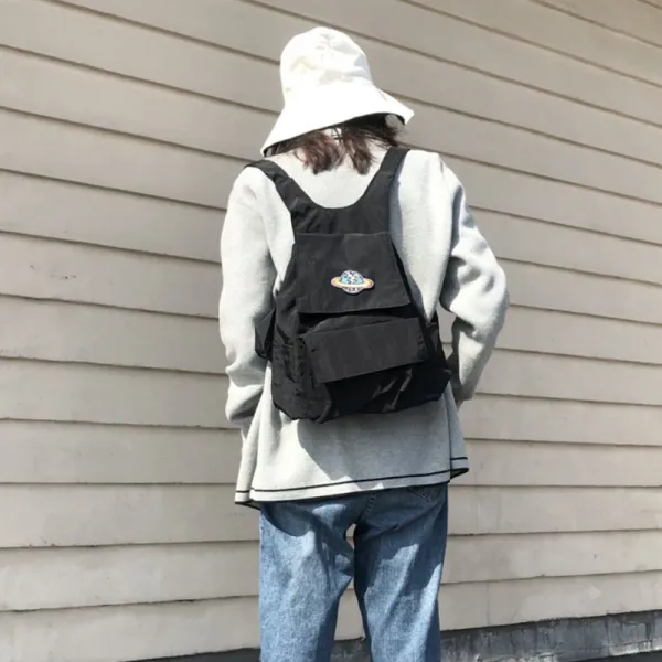 대형가방 독자적 디자인 유행브랜드 별 자수 블랙색 여행백팩