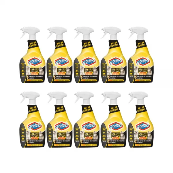 유한양행 [본사직영] 유한락스 펫메스 리무버(반려동물 탈취 및 얼룩제거제) 750mL, 10개