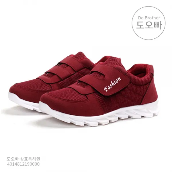 도오빠 여성 운동화 벨크로 여자 발편한 신발 스니커즈 단화 쿠션 중년 어머니 도보 워킹 컴포트 가벼운 경량 사계절 40대 50대 발편한운동화 가벼운운동화 찍찍이