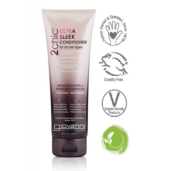 모로코 Argan 기름을 가진 Giovanni 2chic 매우 매끄러운 조절기 & 각질 영양소 황산염 없음 파라벤 없음 반대로 곱슬 곱슬하, 단일상품