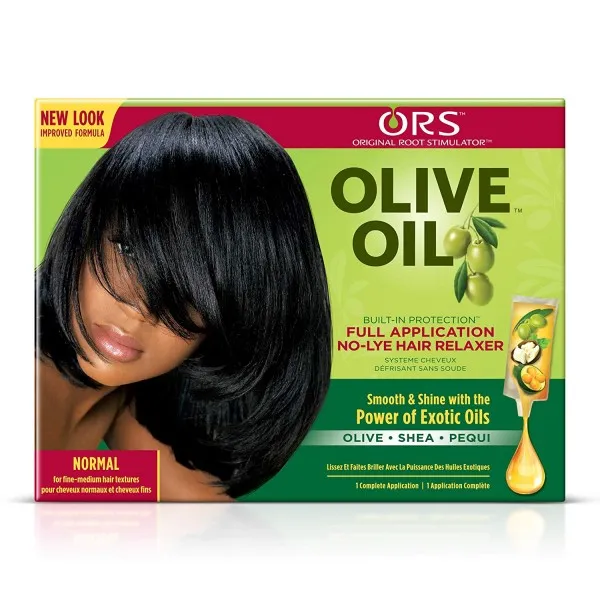 ORS Olive Oil ORS 올리브 오일 내장 보호 전체 응용 프로그램 없음 - 잿물 헤어 이완제 - 일반 강도 (2 팩), 단일상품