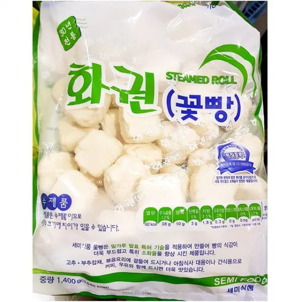 업소용 식자재 세미식품 수제화권 1.4kg 냉동 치킨 중식 고로케 소스 안주 고추잡채꽃빵, 1개