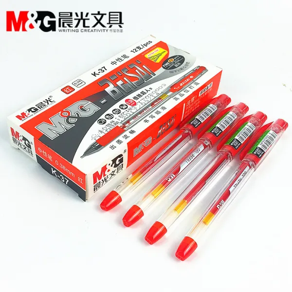 신광 문구 K37 038MM 학생 근래 모빌 그림물 재무 세분 장부에 기입함 사용 싸인펜 12즈, 레드 （12즈 ）