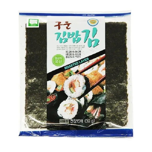 두레생협 김류 두레생협구운김밥김 개 매qnb 48 건어물 구운김밥김 국산, 두레생협 구운김밥김2개(15매x2국산), 본상품