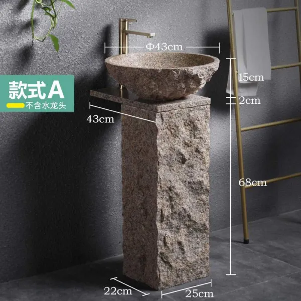 햇빛 돌팔매질 기둥을세우다 대야 사파리 정원 착지 양식 세면대 가정용 가볍게 사치한 탑카운터, C타입 마황 영지  (띠꼭지 공 )