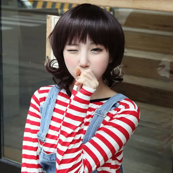 NHPMART◎WG-00003 미디엄 샤기도니야 내츄럴 여성통가발+늪마트◎+늪마트◎, FREE, ◑다음옵션선택◐옐로우브라운