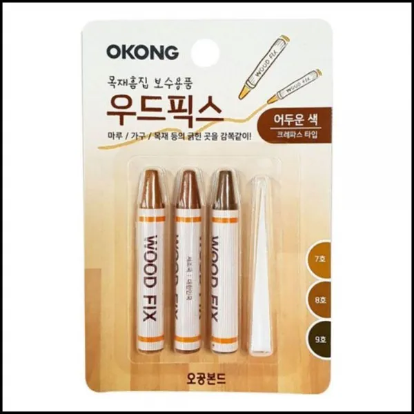 OT 스크래치가구 나무보수 긁힘 오공 우드픽스크레파스(어두운색) 필러 마루바닥찍힘, OWTD 1