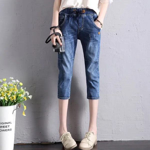 머머다 청바지 빅사이즈 7부 여성 데님팬츠 진 여름04 Wpp04 566752756306_nzsd