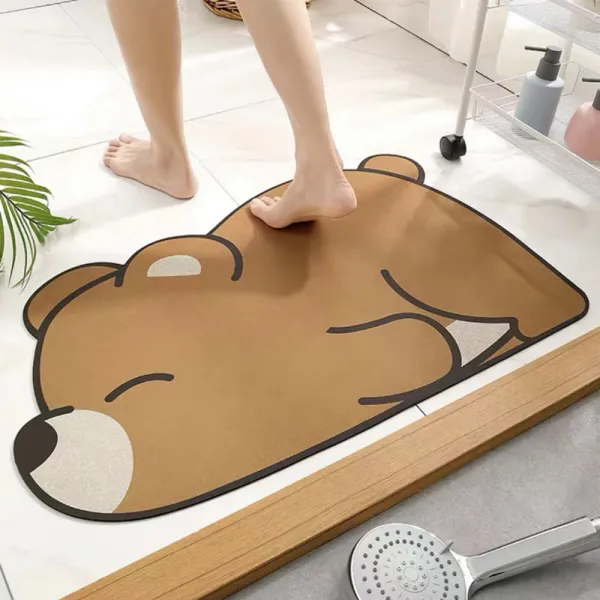 [사은품증정] 욕실발매트 화장실매트 주방발매트 현관발매트 베란다매트 발코니매트 거실매트 거실러그 부엌매트 물기순삭 귀요미 다용도발매트 간편한 세탁, B(팬더)