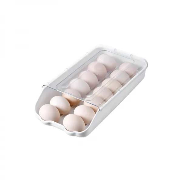 가정용냉장고 주방 놓다 물러가다 의 계란 케이스 사용 프리저브드룩 수납 바구니 비닐 prop up 신기 4308039305, 화이트 자동 미끄러지다 밑부분 엘보링