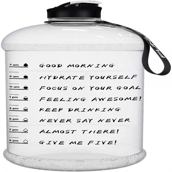 FUNUS 1 Gallon Water Jug Water Bottle with Time Ma