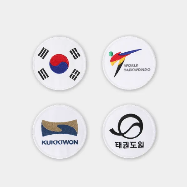  무토 벨크로원형패치 국기원/블랙