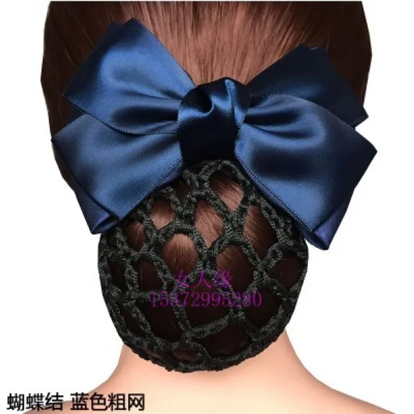 직업 스크런치 헤어슈슈 그물주머니 결판 발머리 악세사리 품종업원 작업 머리집게 그물꽃 와인레드 머리핀 서브넷 계