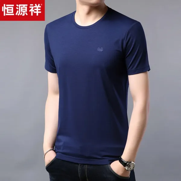 항원상사광 면반팔티셔츠 남자 와이드 루즈핏 캐쥬얼 여름 반팔 속적삼 라운드넥