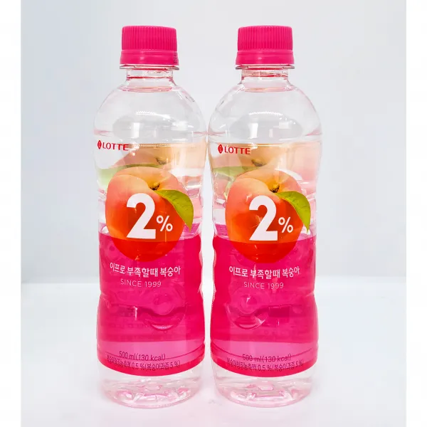 롯데칠성 2%부족할때복숭아 24개 500ml
