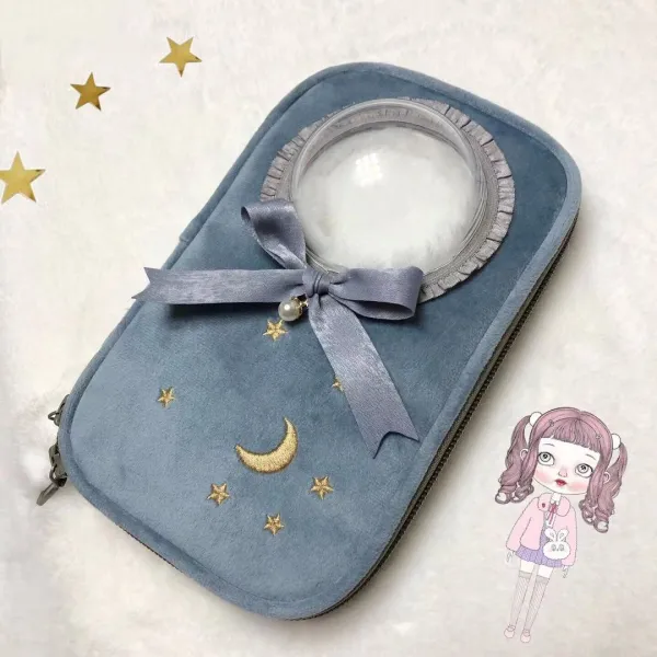 구체 관절 인형 구관 강보 구관옷 케이스 구관 가방 소품, Retro Haze Blue, 18cm*14cm*3cmcm