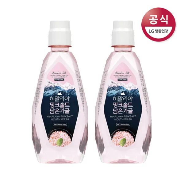 [신세계TV쇼핑]LG생활건강 히말라야 핑크솔트 가글 아이스카밍민트 760ml x2개, 1, 핑크솔트 가글 760ml x2개