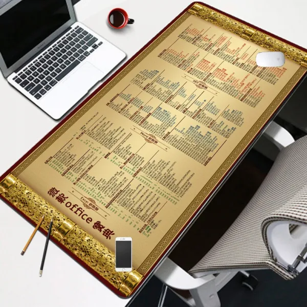 마우스패드 excel excel빠름 키보드마우스 office 스몰사이즈 여학생 귀여운, T08-(슈퍼빅사이즈/금권축)office마우스 매트, C03-400x900mm