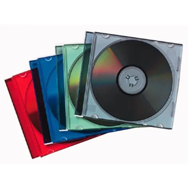 Fellowes Neato Slim Colored Jewel Cases 25 Pack (98329)