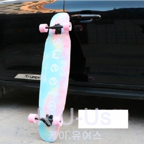 3만원상당 LED 바퀴 100% 증정 케이유어스 슈프림 KC 안전인증 완료 supreme 입문용 댄싱 롱보드 13종 남녀공용 46인치, 솜사탕롱보드