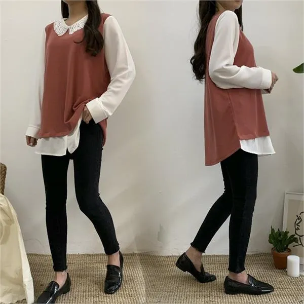  강물처럼 Bs 앤틱꽃카라블라우스5035h904 빅사이즈235