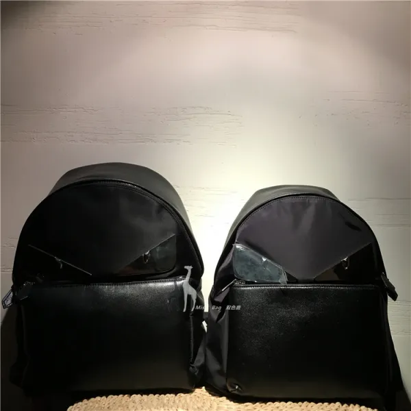 가죽백팩 괴물 백팩 BAG BUGS가죽배색 금속 눈 스타일링 버터플라이 황안 책가방