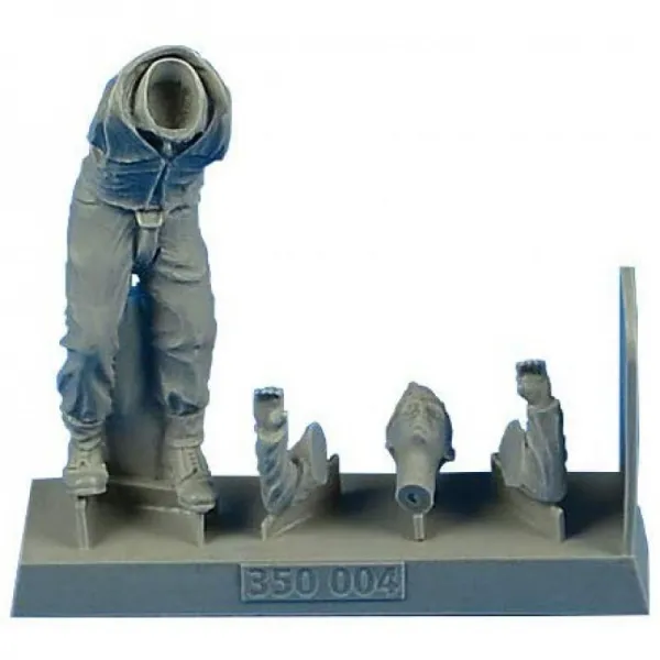에어로 보너스 1/35 제 2 차 세계 대전 독일 해군 병사 4 특수 잠항 정 어뢰정 용 레진 키트 ARB350004
