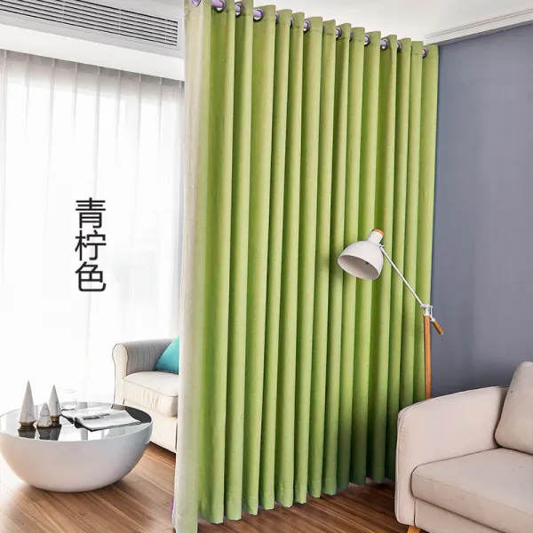 문발 차단 커튼 홈에어컨 바람막이 거실 칸막이 잠자리 미용 사무원 방공 라임 색03