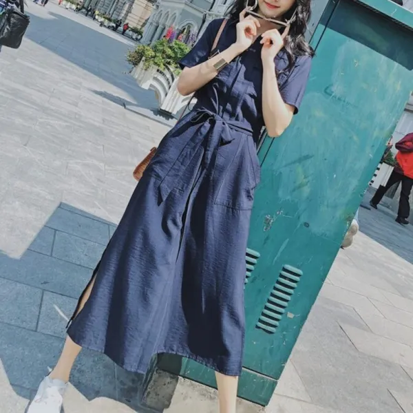 kirahosi 여성 린넨 원피스 캐주얼 롱원피스 데일리룩 + 스마트스트랩 증정 54호 BFypl18