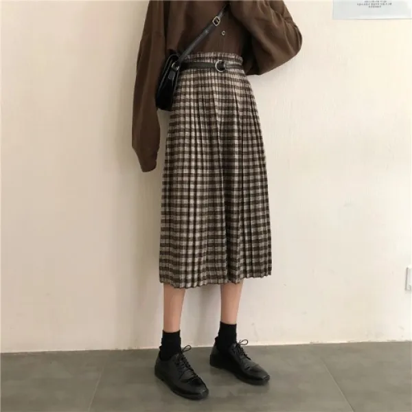 옴니아 여성롱스커트 모직G04 치마