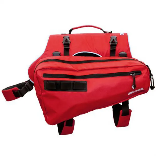 Canine Equipment Ultimate Trail Dog Pack Large Red 송곳니 장비 얼티미트 트레일 개 팩 대형 빨간색, null세트