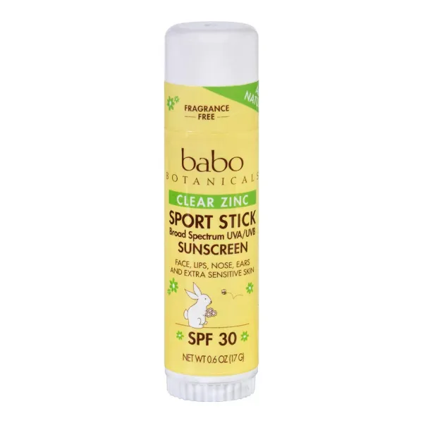 바보보타니컬스 클리어 징크 스포츠 스틱 선스크린 SPF30, 17g, Fragrance Free