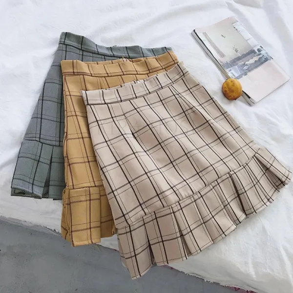 Kirahosi 미니스커트 하이웨스트 슬림핏 프릴 여성복 짧은치마 볼륨 153호 Cqtmhjz