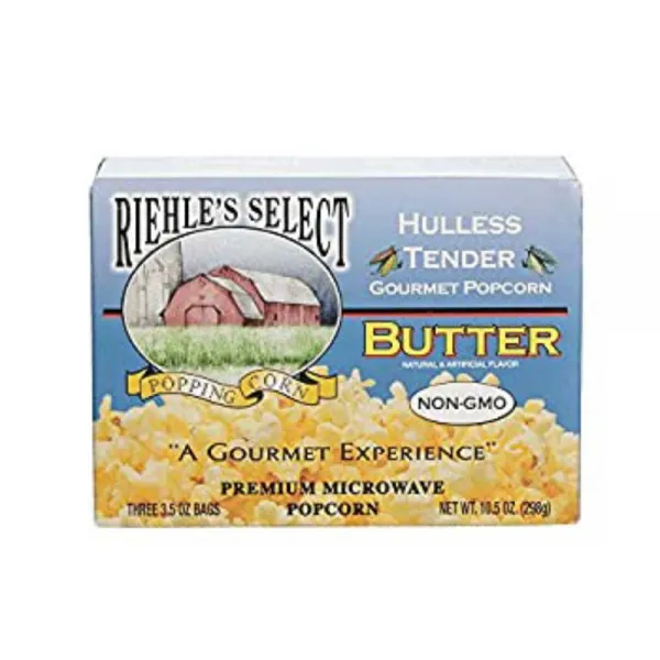 리헬레스 실렉트 포핑 콘 "hulless" 버터 마이크로웨이브 팝콘 1 박스 3 팩스