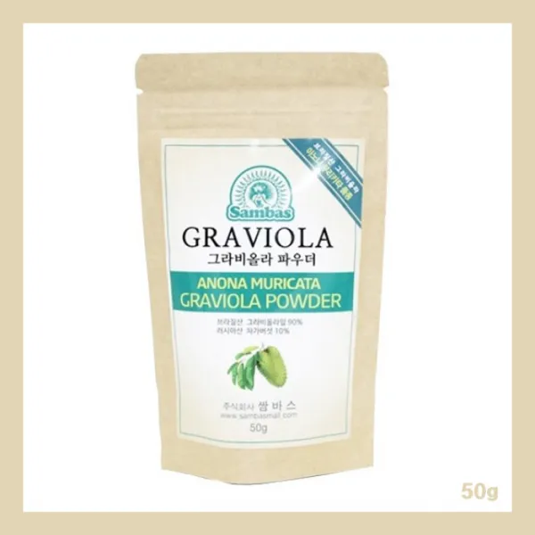 쌈바스 브라질 그라비올라 잎 분말 50g 가루 파우더 차가버섯 추천 1개