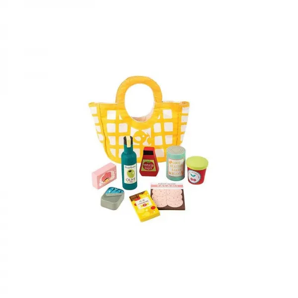 목제품 액세서리를 이용한 쇼핑백 ndash Picnic Basket 식료품 플레이셋 소셜 크리에이티브 및 상상력 있는 개발 ndash 3년제 역할 장려, 상세페이지 참조