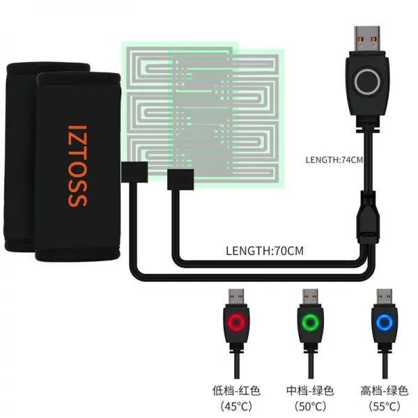 오토바이방한토시 오토바이방한장갑 1 쌍 보편적으로 오토바이 핸들 바 그립 USB 전원 가