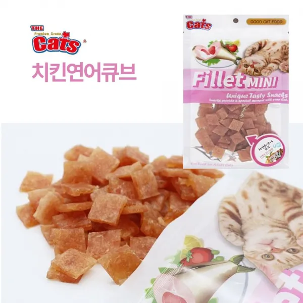 더캣츠 미니필레 치킨과연어큐브 부드러운 영양간식 Cuplain 1 Cuplain 본상품선택