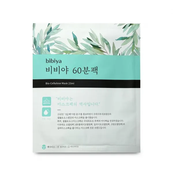[비비야] 피부장벽강화 60분팩 수분 바이오셀룰로오스 마스크팩, 1매, 1매