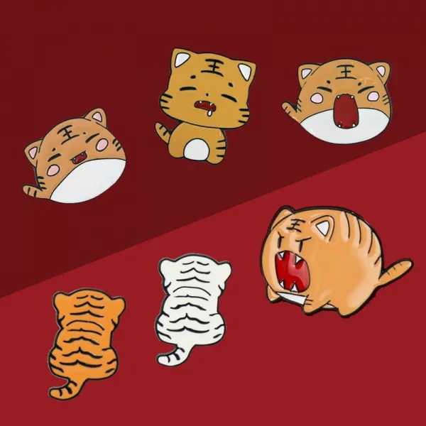 악세사리브로치 큐트 개성 어린 호랑이 본명 년 금속 바늘 뱃지 흉장 가방 복장 액세서리 3685077182