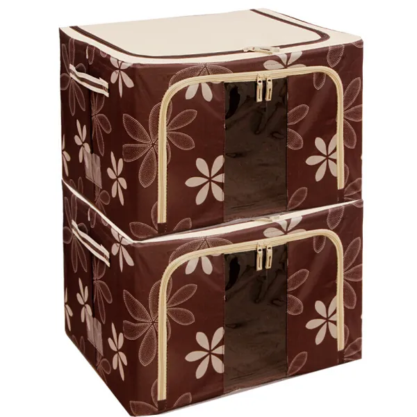 희가집 옥스퍼드포수납함 대형철고정갑옷과 면직물정리함 카멜레카화물상자 881 2개 포장 단일상품