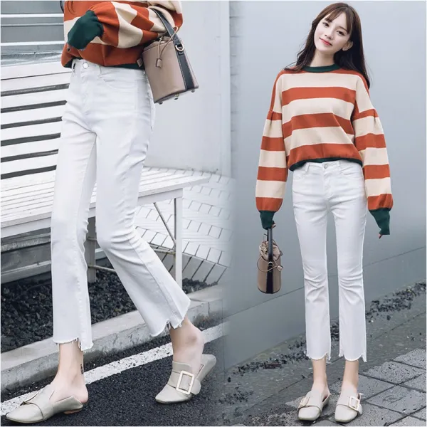 머머다 여성 청바지 9부 데님 팬츠 슬림 부츠컷02 Clb02 575641589960