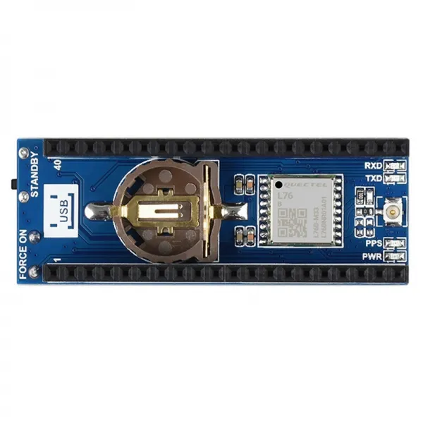 Waveshare GNSS Raspberry PI Pico, L76B 기반 글로벌 탐색 위성 시스템 모듈은 GPS, BDS, QZSS를 지원합니다., 보여진 바와 같이
