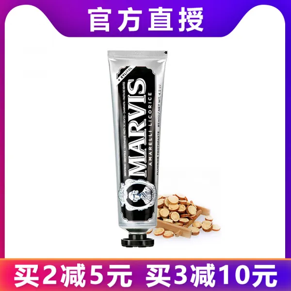MARVIS 마르스 85ML 날카로운 목구멍 이탈리안 감초 박하 치아 스위트 선명한 화이트 때제거, 85g